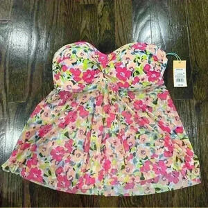 Women's Floral Print Tankini Top - Kona Sol Multi :Target. Size M. New with tags